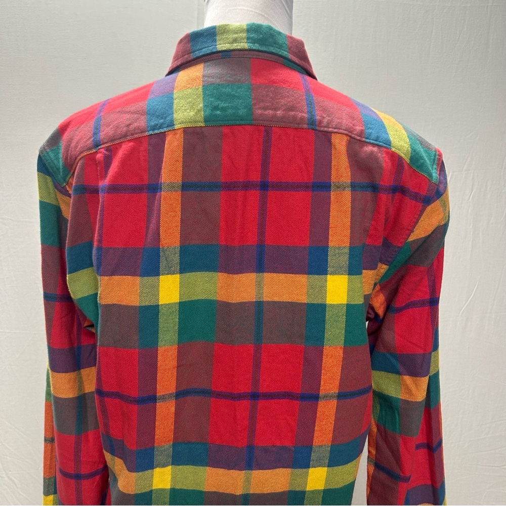 J.Crew Midweight Flannel Workshirt in a multi-color plaid pattern M - Picture 7 of 16